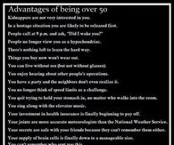 avantages of being over 50