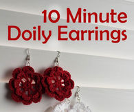 Valentines Day Doily Earrings