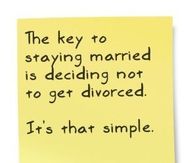 The key to staying married