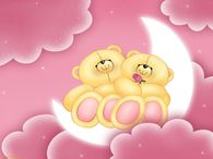 Teddies on the moon