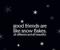 Good friends are like snowflakes