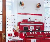 Red Replica of 1950's Stove