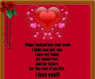 When I looked into your eyes....