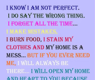 i know im not perfect