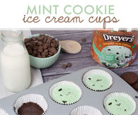 Mint Ice Cream Cookie Cups