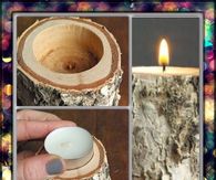 Old Log Candle