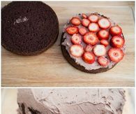 Strawberry Kit Kat Cake