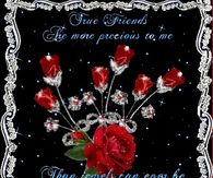 True friends are more precious to me....
