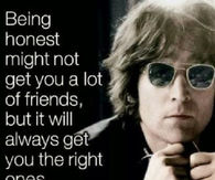 being honest