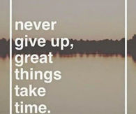 never give up