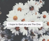 I hope you are the one