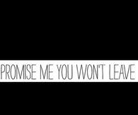 Promise me you wont leave