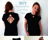 DIY Geometric Cut Out Tee