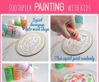 Toothpick Painting With Kids