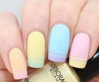 Colorful pastel nails