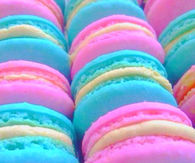 Bright Pink & Blue Macaroons