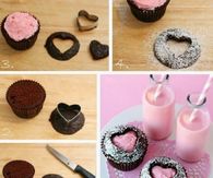 How to make sweet heart cupcakes