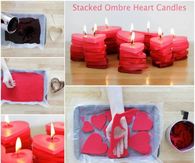 How to make stacked ombre heart candles