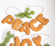 How to make gingerbread letter garlands
