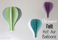 How to make felt hot air balloons