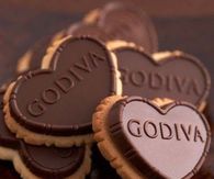 Heart Shaped Godiva Chocolate Cookies