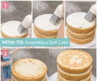 How to assemble a doll cake