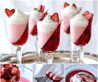Jello Strawberry Parfait