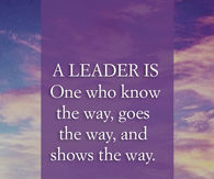 A leader is