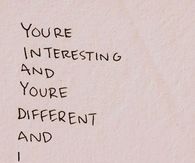 You're Intersting