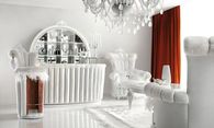 Luxurious All White In-Home Cocktail Bar