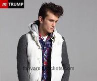2015 Winter New White Hit Color Mosaic Lovers Clothes Waistcoat Jacket