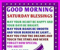 Good Morning Saturday Blessings