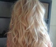Blonde wavy hair