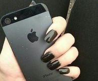 Black gloss manicure