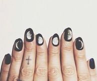 Black moon nail art