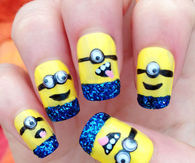 Minion nail art