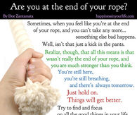 the end of your rope