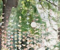 Wedding party origami paper cranes