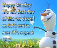 Happy Sunday Olaf