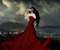 Flowing Red Dress