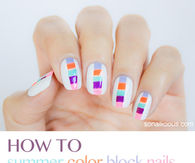 Summer Block Nails Tutorial