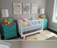 Nursery with colorful accents