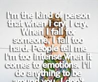 I'm the kind of person