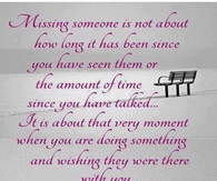 missing someone