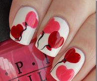 Balloon Heart Nails
