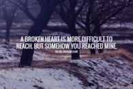 somehow you reached mine