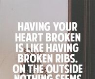 having your heart broken