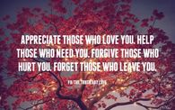 Forget those who leave you