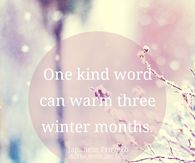 one kind word