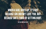 tired of getting hurt